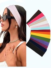 18PCS Sports Headbands Women Men Non Slip Sweatband Yoga Running Gym Band