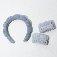 Fashion Microfiber Washing Wristbands Scrunchies Puffy Headband Spa Bubble