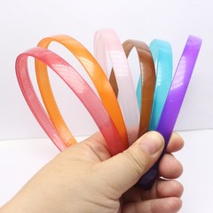 6 Mixed Jelly Color Plastic Hair Band Headband With Teeth 12mm Hair Accessories