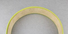 Green classic style 1 1/8″ wide satin fabric covered head hair band accessory