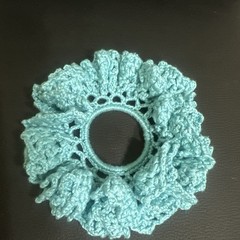Handmade Crochet Scrunchie Hair Tie Cotton Elastic Big