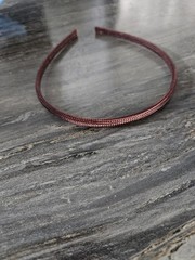 Thin, Fabric-Covered, Plastic Brown Headband