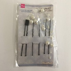 Daiso Japan – Hair Accessory U Shaped Pin Set With Faux Pearl Decorations