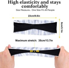Men Women Headband Sweatband Hairband Moisture Wicking Workout Sports Headbands