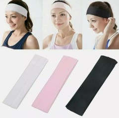 HEADBAND Thin Stretch Sports Yoga Gym Hair Band Wrap Sweatband Womens Mens 2Pack