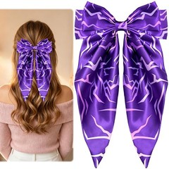 K-Style Demon Movie Hunters Hair Bows,Purple Demon Energy Hair for Girls, Ove…