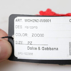 DOLCE & GABBANA Hair Comb Red Silk Floral Gold Brass Women Accessory RRP 1500usd