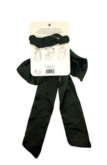 Kristin Ess The Scrunchie + Scarf Duo Emerald Satin Sleep and Night Scrunchie