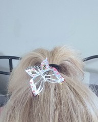 🦋VTG KANZASHI TREMBLING BUTTERFLY FRINGE METAL HAIR FORK/ STICK PIN/ ORNAMENT