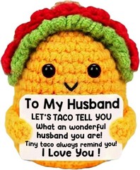 Positive Crochet Taco Birthday Gifts for Women Men Handmade Emotional Support