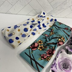 Lot of 4 Handmade Turbans Headwraps – Floral – Polka Dots