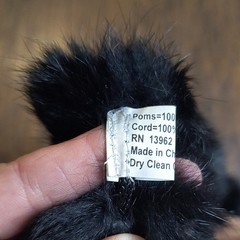 Black Rabbit Fur Scarf, Accessory RN 13962