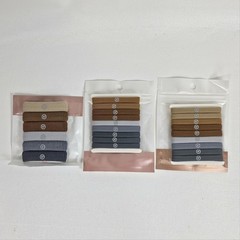 GIMME BEAUTY Thick & Any Fit Hair Bands Tie Lot 3 Packs (24 Bands Total) Neutral