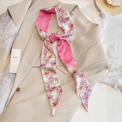 4pcs/set Women’s Headscarf Simple HeadWear Silk Hair Ties Graceful Fashion Scarf