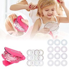Shining Diamond Bling Hair Sparkle Stapler Machine Set 180 Gems for Decor Girls