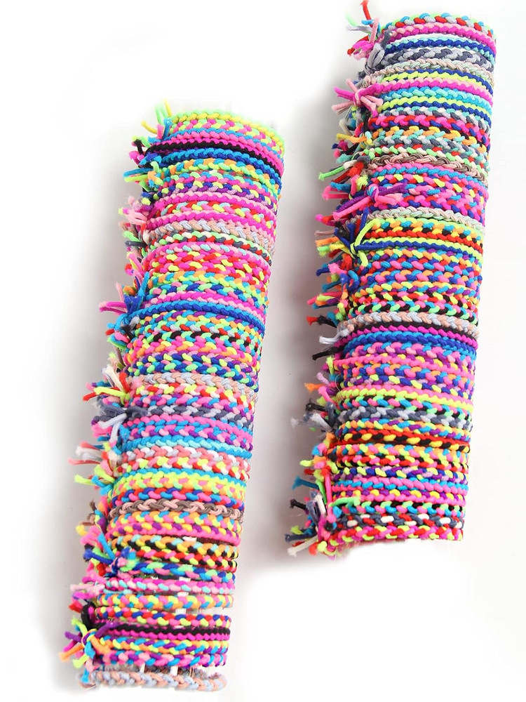 100Pcs Hair Ties Bulk for Women & Girls – No Damage Elastic Scrunchies, Soft Bra