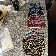 Bandana Print Headband Yoga Sweatband Hairband Wrap Stretchable Paisley 5 pack
