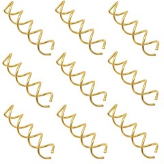 TUUXI 10pcs Spiral Hair Pins 2 Inch Bun Twister 1 Count (Pack of 10), Gold