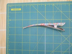 Floral Colorful Kimono Hair Clip 130mm Long Metal Upcycled Silk Hair Stick