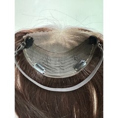 Thin Seamless Lace Front 100%Human Hair Topper with a Black Elastic Band 12″~18″