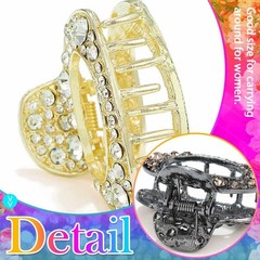 CASDRE Rhinestone Hair Clips Sparkly Metal 1 Count (Pack of 1), Color A