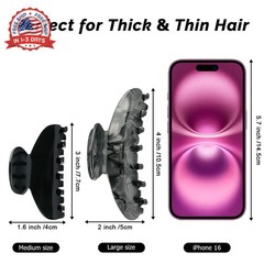 MAORULU Large Acetate Hair Claws – Premium Durable 4 Inch No-Slip Claw Clips for