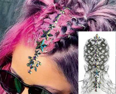 Luxury Festival Multicolour Gems Head Chain Star Jewel Sticker Rave Headpiece
