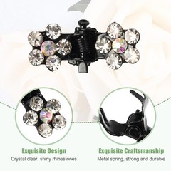 VOCOSTE 12 Pcs Mini Hair Claw Clip, Small Rhinestone Hair Clips, Metal Little…
