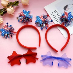 4 PCS Patriotic Party Accessories – Independence Day Headband, Star Sunglasses