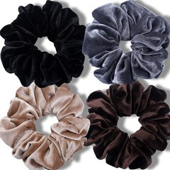 IVARYSS Extra Large Scrunchies for Women’s 1 Count (Pack of 4), V-Neutral