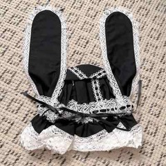 NEW Rococo Victorian Classic Lolita Bunny Ears Bonnet night Cap 🐰