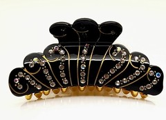 large size with rhinestone black Acrylic Claw Clip hair accessory Gift item