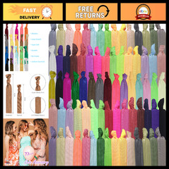300pcs Ouchless Elastic Hair Ties – No Crease Ponytail Holders, Colorful Hair Ba