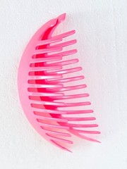 Vintage Banana Hair Comb Cincher Hair Clip Ponytail Holder Hair Fork Pink