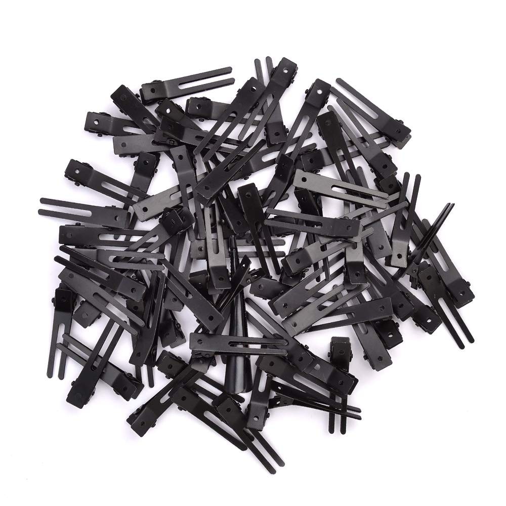 120pcs Double Prong Curl Clips, 1.8′ Stainless Steel Hair Clips for Hair Bow,…
