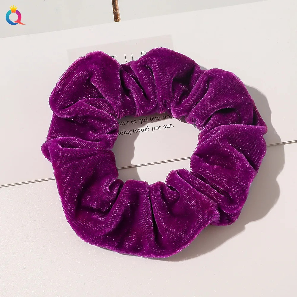 Winter Warm Soft Hair Scrunchies for Women Girls Cute Velvet Elastic Hair Band M