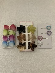 Hair Accessories, Fabric Bows, Plastic Flower Claw Clips, Faux Stone Heart Pins