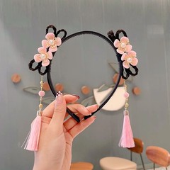 Braided Wig Tassel Hair Hoop Floral Hanfu Style Hair Clips Hair Accessories