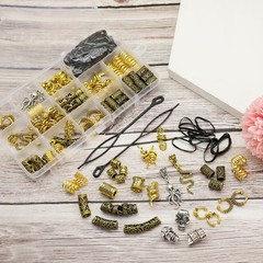 207Pcs Viking Hair Jewelry Nordic Runes Tube Beads,Accessories Kit for Braids…