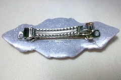 SILVER GRAY COLOR HAIR CLIP ACCESORY BARRETTE