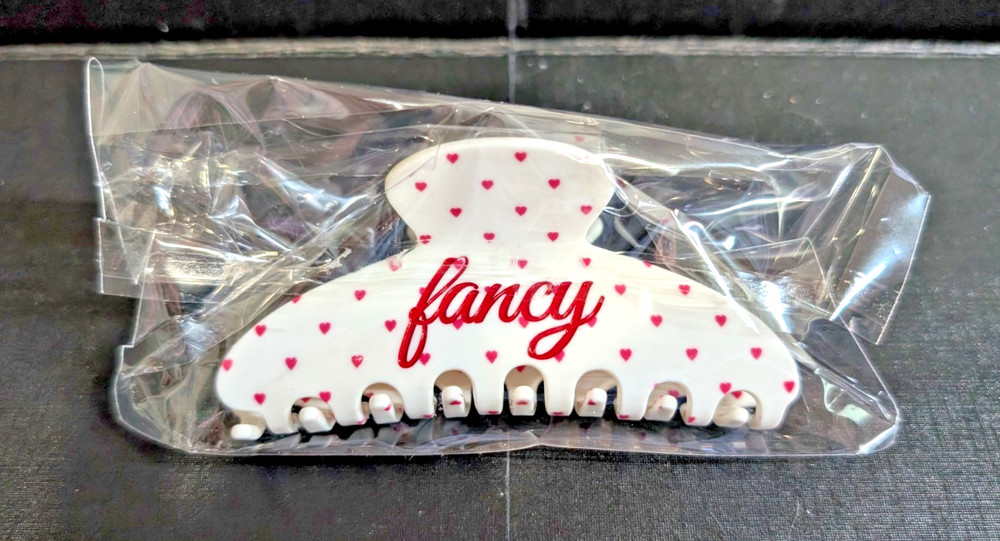 Shop Fancy Hair Claw Clip in Ruby Red and Fuchsia Heart Hair Clip