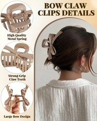 CHLINS 4 Pack Bow 1 Count (Pack of 4), Ebony & Caramel Gradient Collection