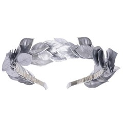 Silver Greek Leaf Crown – Handmade Medieval Laurel Headband Forest Elf God Circl