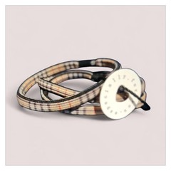 Archive Beige Luxury plaid check print hair ties/braclets 3pk