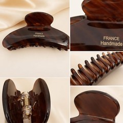 ZHOUMEIWENSP French Large Hair Claw Clips 1 Count (Pack of 1), Caramel color