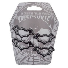 Pack of 4 Black Bat Snap Hair Clips Gothic Vampire Halloween Cute Accessory