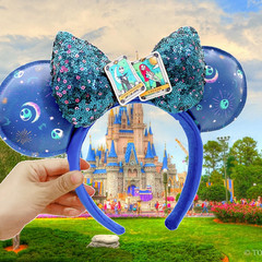 Disney- Parks Collection Mickey Minnie Mouse Ears Headband Sequined Party Gift