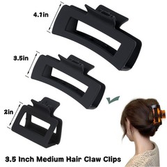 Sisiaipu 3.5 Inch Medium Hair Accessories – 12 1 Count (Pack of 12), Basic