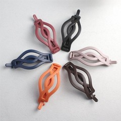 Siysig flat hair clips for women,no slip 1 Count (Pack of 6), Brown