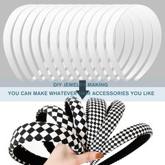 24 PCS White Plastic Headbands, 1 Inch Wide No Teeth Hair Bands for Girls & Wome